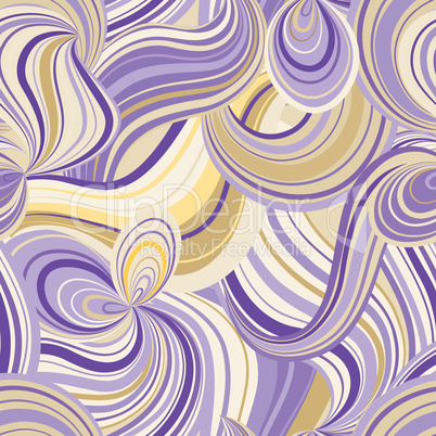 Abstract wave line seamless pattern. Grid swirl wavy background.