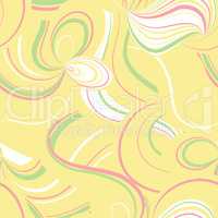 Abstract wave line seamless pattern. Grid swirk wavy background