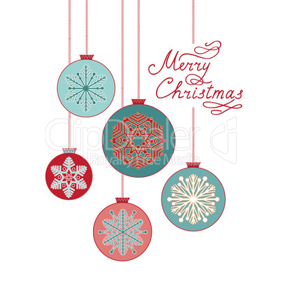 Christmas background with handwritten greeting lettering. Happy