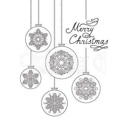 Christmas background with Handwritten Lettering MERRY CHRISTMAS.