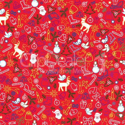 Christmas background, Happy Winter Holiday seamless tiling for w