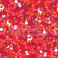 Christmas background, Happy Winter Holiday seamless tiling for w