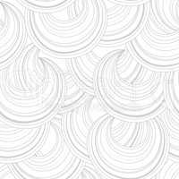 Abstract white circle line chaotic seamless pattern