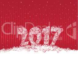 Christmas background, 2017. Holiday snow greeting card