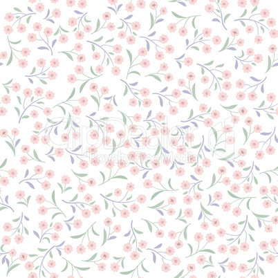 Floral white pattern. Flower seamless background. Flourish ornam