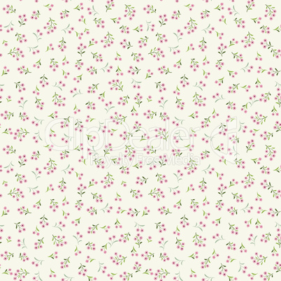 Floral summer pattern. Leaves and flowers. Nature Herb backgroun