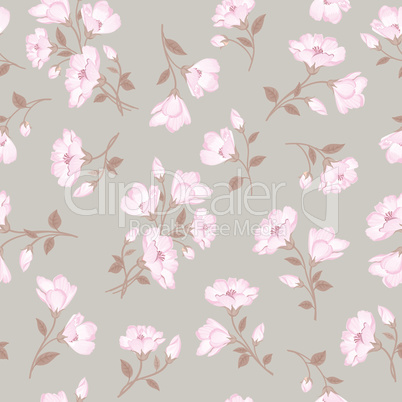 Floral  pattern. Flower seamless background. Flourish ornamental