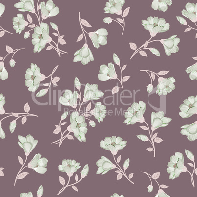 Floral  pattern. Flower seamless background. Flourish ornamental