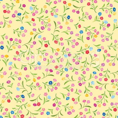 Floral  pattern. Flower seamless background. Flourish ornamental