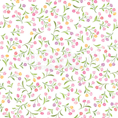 Floral  pattern. Flower seamless background. Flourish ornamental