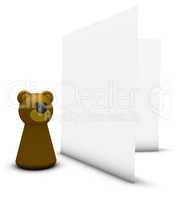 brown bear and card