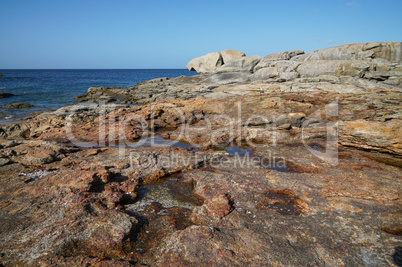 Küstenlandschaft bei O Grove, Galicien, Spanien