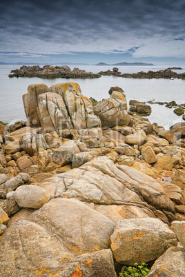 Küstenlandschaft bei O Grove, Galicien, Spanien