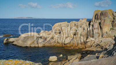 Küstenlandschaft bei O Grove, Galicien, Spanien