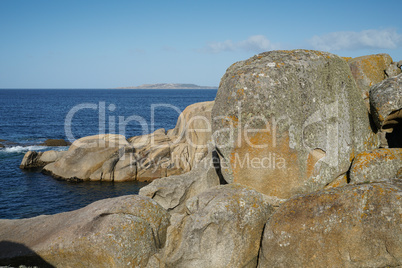 Küstenlandschaft bei O Grove, Galicien, Spanien