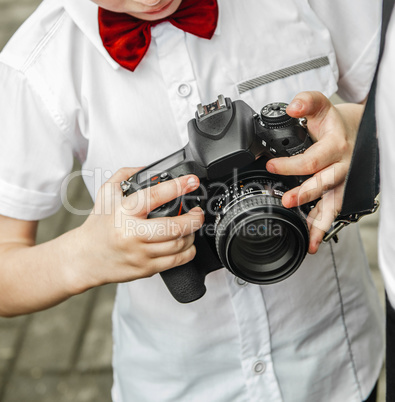 the child with camera