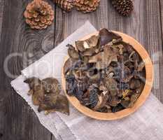 dried forest mushrooms
