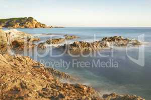 Nice landscape of the Spanish coastal in Costa Brava, Playa de A