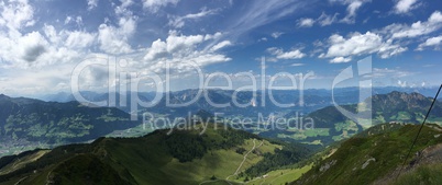 Blick auf das Alpenpanorama