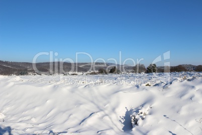 Blick in den hessischen Odenwald im Winter