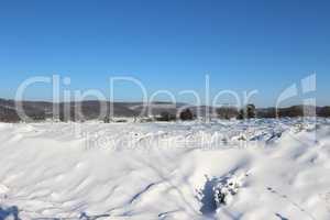 Blick in den hessischen Odenwald im Winter