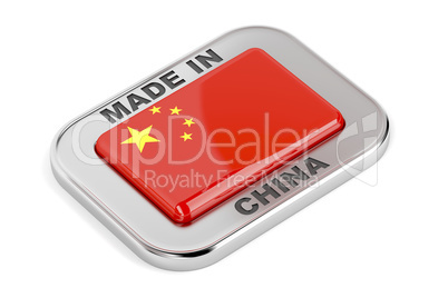 Made in China, silver badge