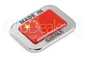Made in China, silver badge
