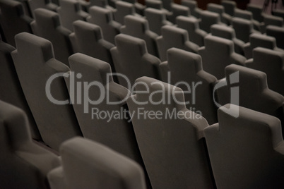Cinema hall with beige armchairs