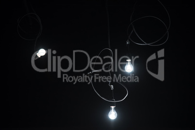 Simple light lamp decor in dark
