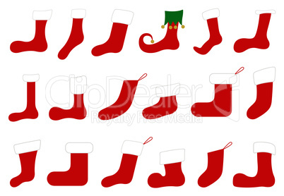 Illustration of different Christmas socks