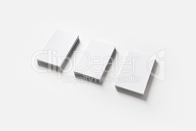 Three blank business cards