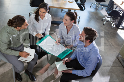 Group of executives having meeting in the office