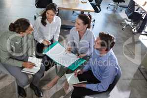 Group of executives having meeting in the office
