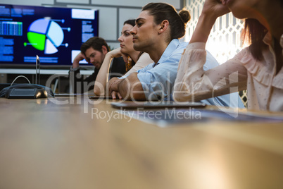 Business colleagues relaxing in conference room