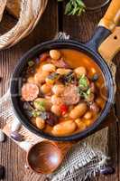 Polish Baked Beans with sausage