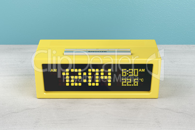 Yellow alarm clock