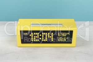 Yellow alarm clock