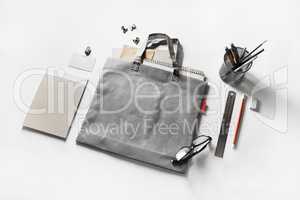 Stationery and bag