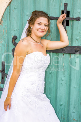 Woman in wedding dress