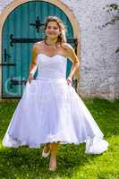 Woman in wedding dress