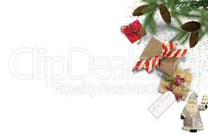 Background for the Christmas greetings with copy space on the le . 3D rendering