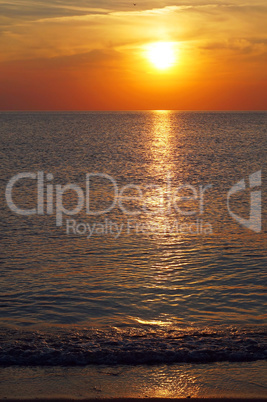 sunset at sea, sunrise on the Baltic sea, the Baltic sea, the su