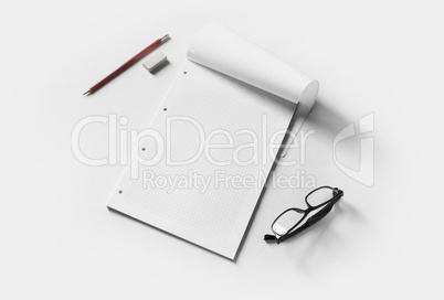 Blank stationery mockup