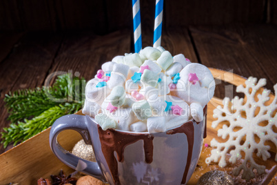 cup of hot chocolate with marshmallows