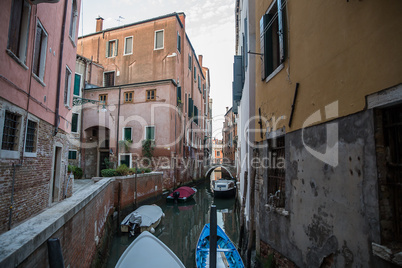 Beautiful photo canal of Venice , Italy .