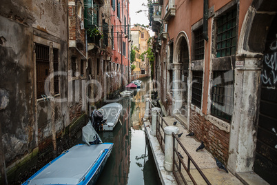 Beautiful photo canal of Venice , Italy .