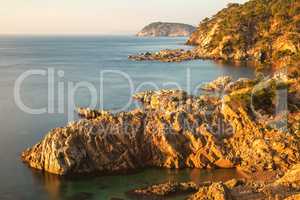 Nice landscape of the Spanish coastal in Costa Brava