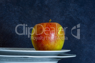 Apple on plate