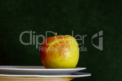 Apple on plate