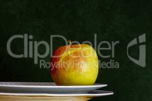 Apple on plate